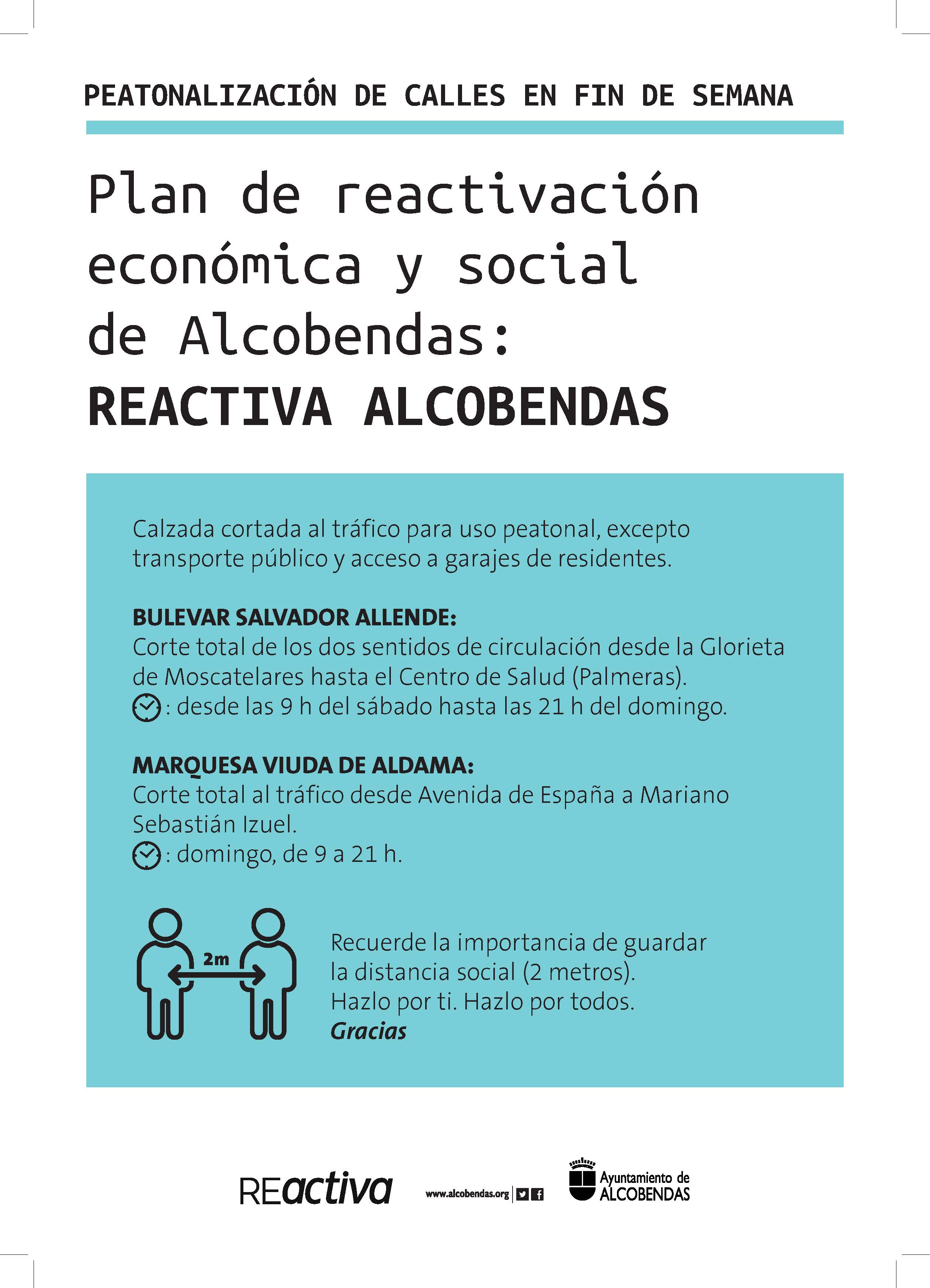 PEATONALIZACIÓN DE CALLES, REACTIVA ALCOBENDAS PEATONALIZACIÓN DE CALLES, REACTIVA ALCOBENDAS