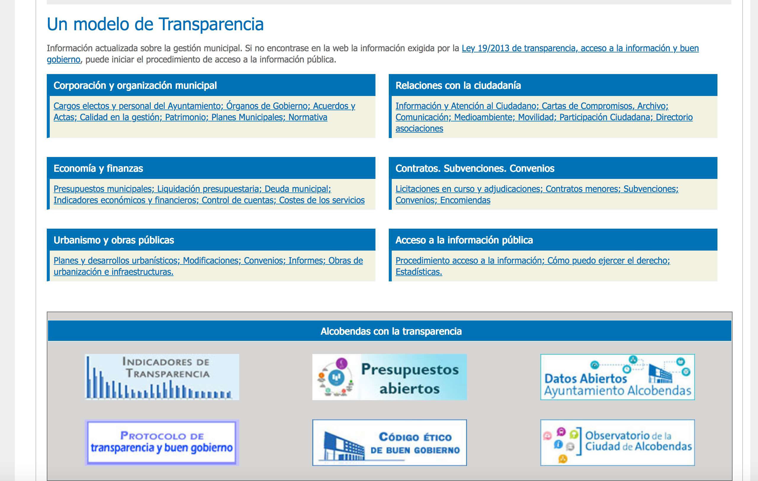 El Ayuntamiento de Alcobendas, el más transparente de la Comunidad de Madrid El Ayuntamiento de Alcobendas, el más transparente de la Comunidad de Madrid