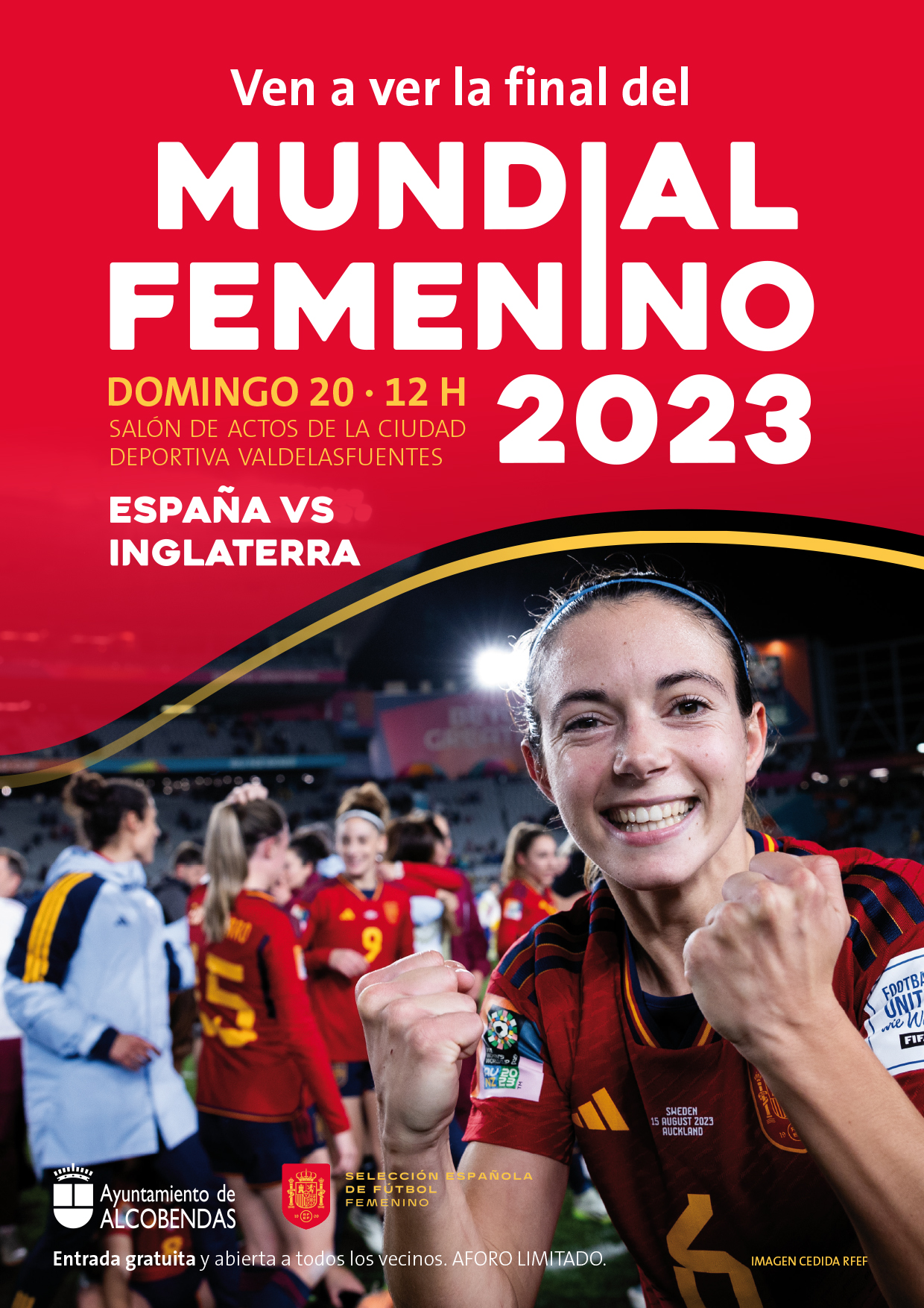 Cartel retransmisión final mundial femenino 2023