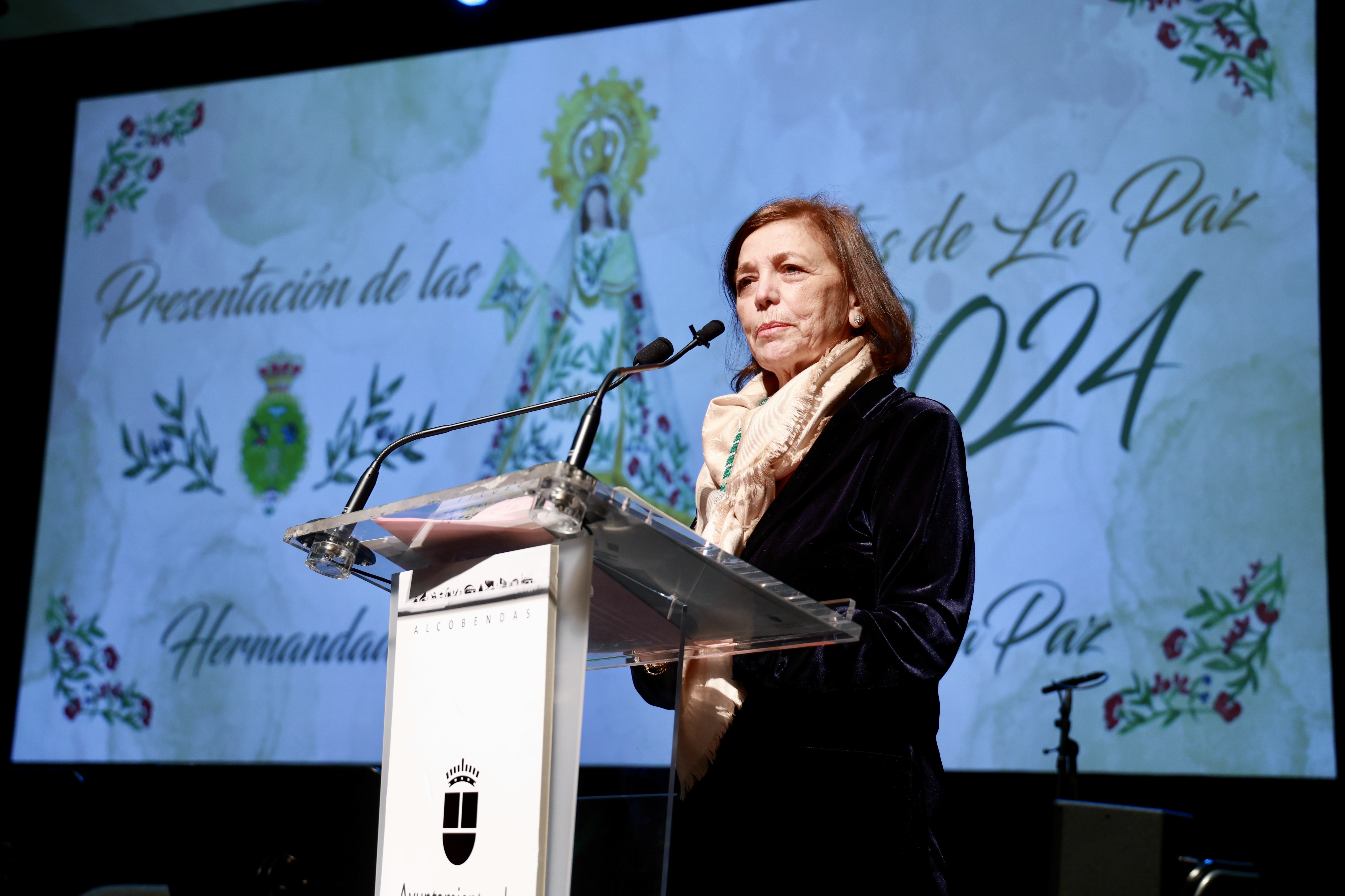Presentación de las fiestas Virgen de la Paz 2024. Presidenta de la Hermandad. Isabel Páramo.j