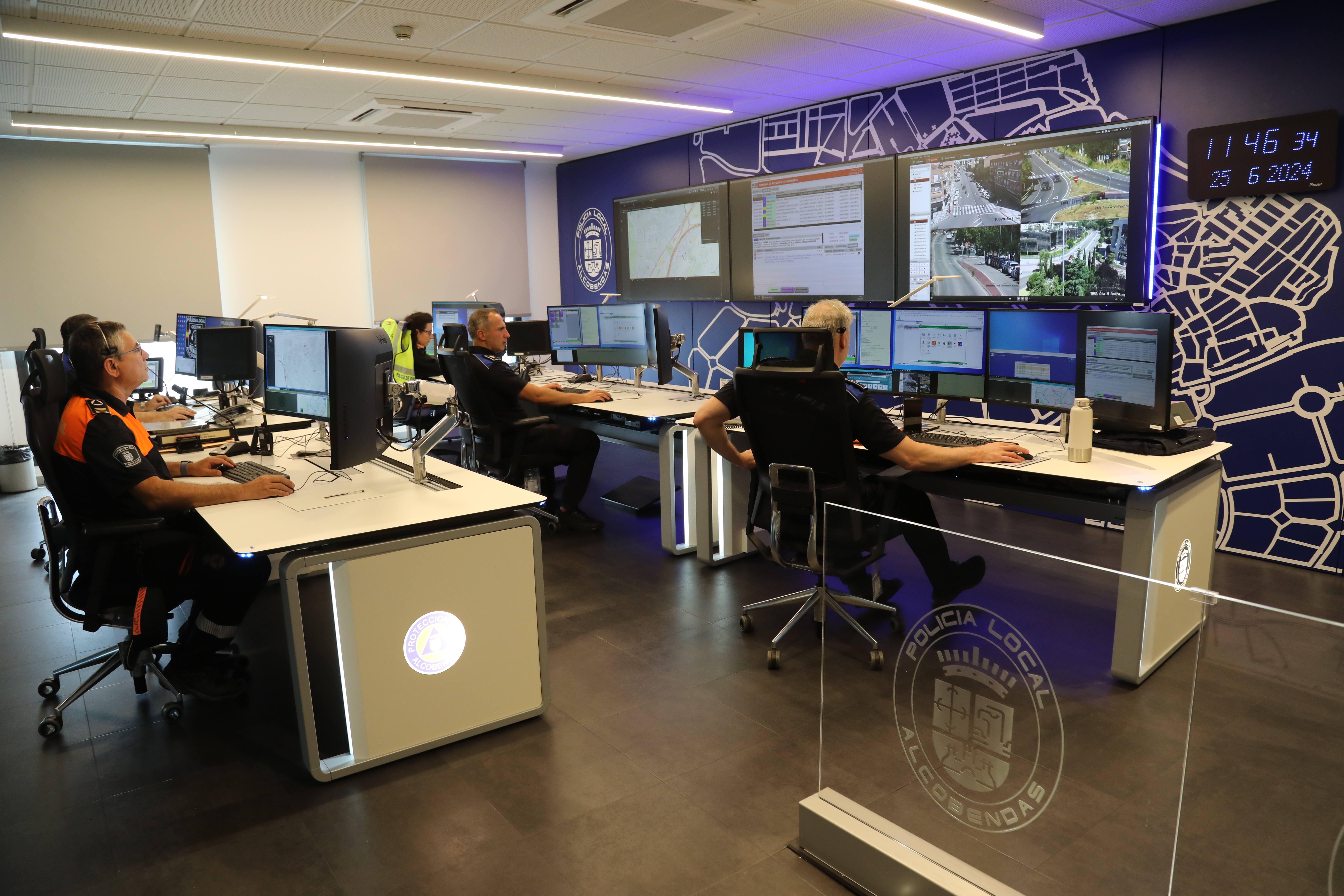 Centro de pantallas de la Policía Local