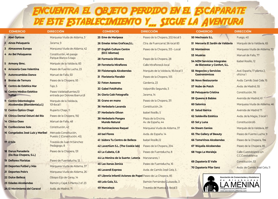 Establecimientos participantes