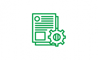 Gestión documental del archivo logo verde