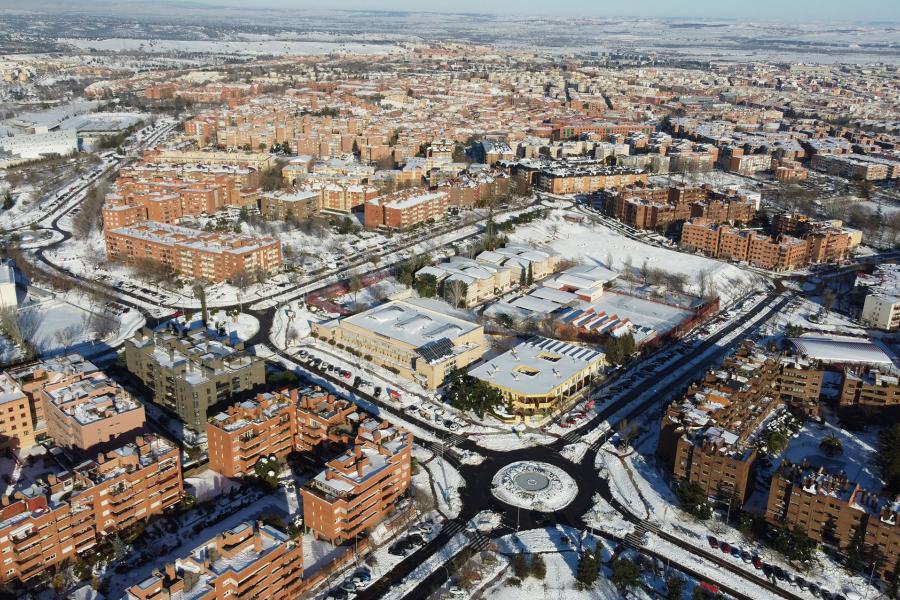 Temporal Filomena (Vistas aéreas de las calles nevadas © Carlos Alcalde) 2021
