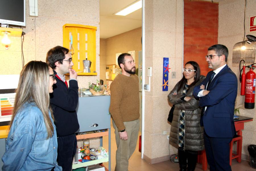 Alcalde Rafael Sánchez, Cristina Martínez. Visita al Aula de la Naturaleza -2020