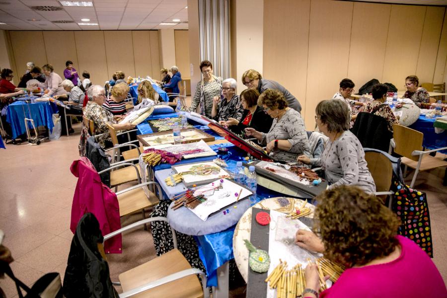 Vista general de las bordadoras participantes. 2019