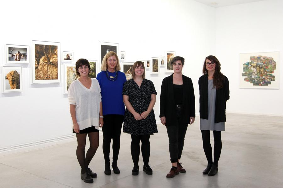 Inauguración de la Exposición "En lo Salvaje" en el Cantro de Arte - Las cinco mujeres autoras de esta exposición.