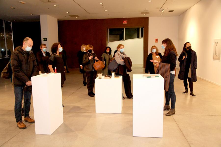 Lilia Luganskaia y asistentes. Inauguración Exposición "Investigación del Amor" -2020