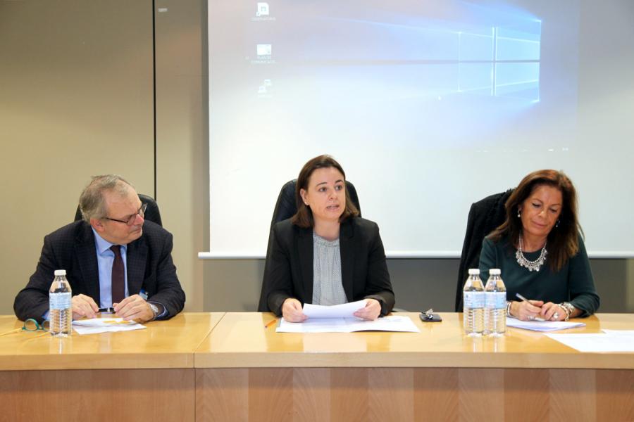 Inauguración Jornadas de Accesibilidad al Medio Físico - Imagen una persona dirigiéndose al público asistente. 