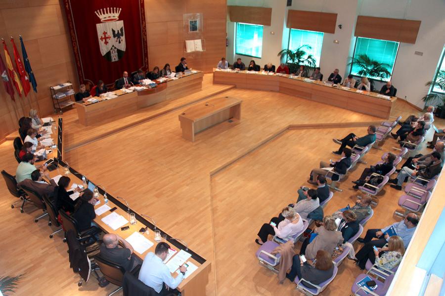 Vista cenital del salón de plenos