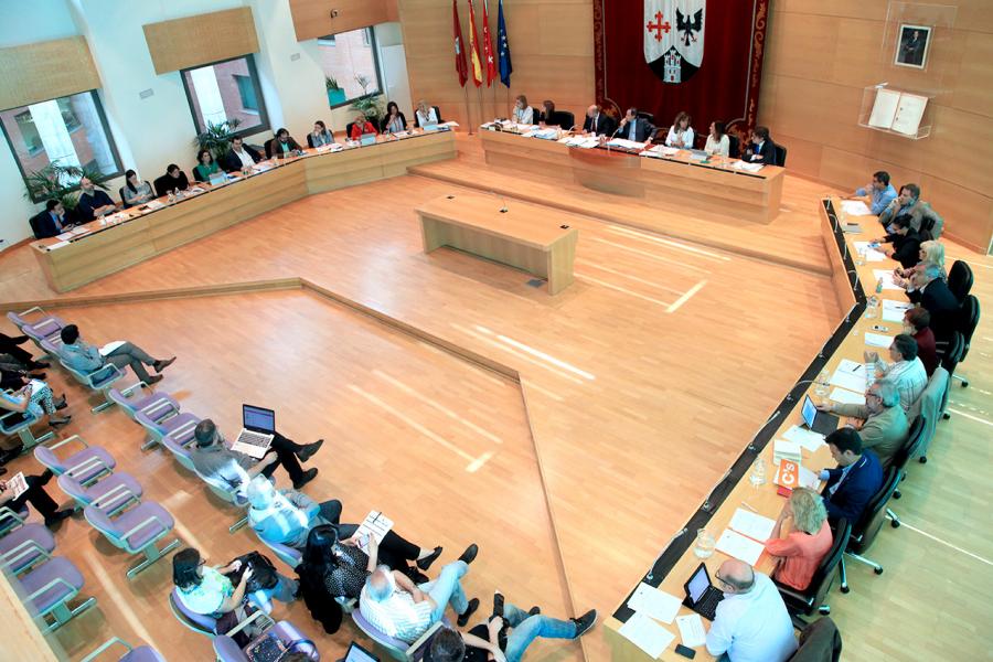 Vista cenital del salón de plenos