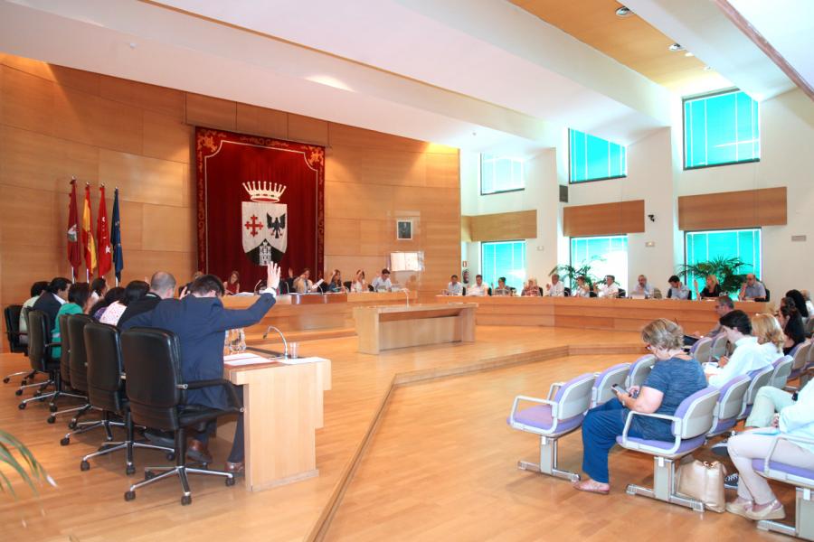 Vista lateral del pleno en el momento de una votación
