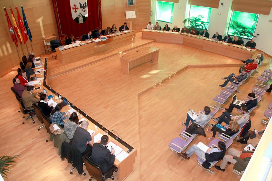 Vista cenital del salón de plenos