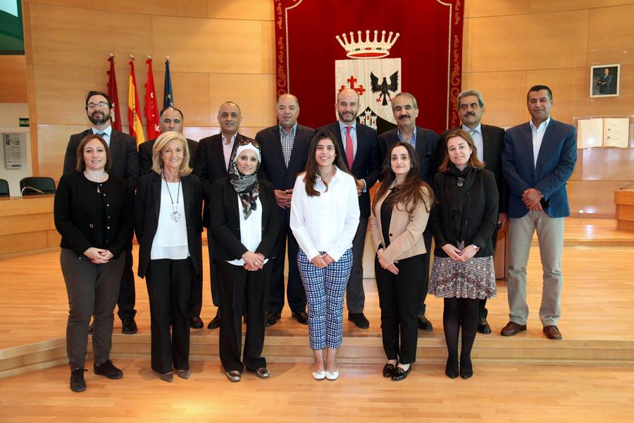 Recepción Delegación de Jordania - Imagen de autoridades asistentes al acto.