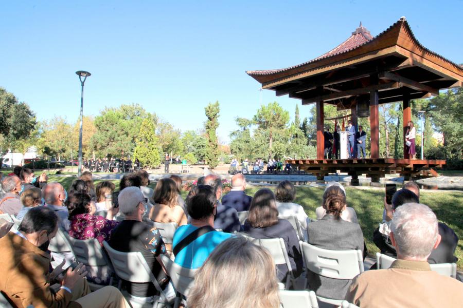 Día Internacional de la Paz - Imagen panorámica de la Pagoda de la Paz, ubicada en el Parque Arroyo de la Vega donde se celebra el Día Internacional de la Paz. 