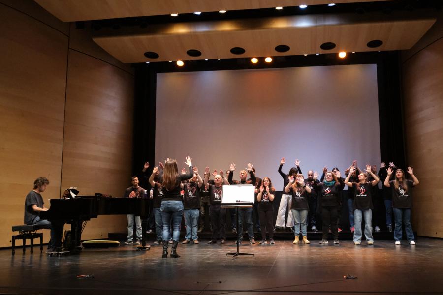 I Jornada de inclusión profesional en las artes escénicas en Alcobendas - Imagen de un momento de la actuación del Coro Canto Abierto.