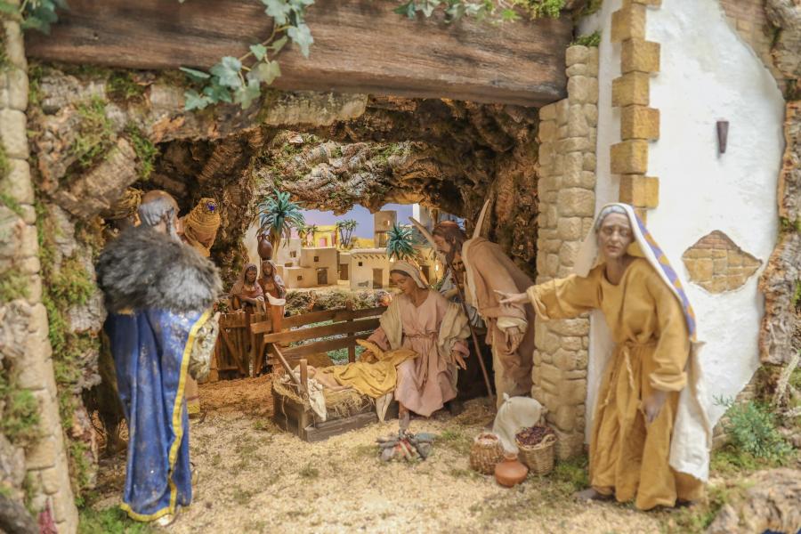 Inauguración del Gran Belén Municipal, escena del nacimiento de Jesús