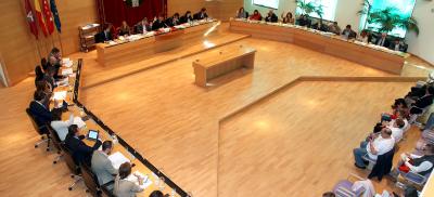 Vista cenital del salón de plenos