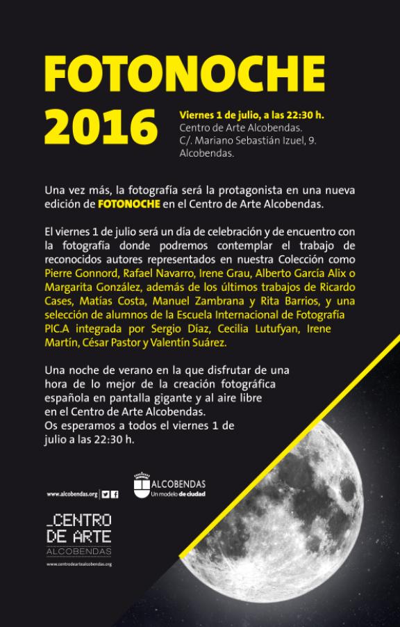 fotonoche2016.-Cartel del evento.