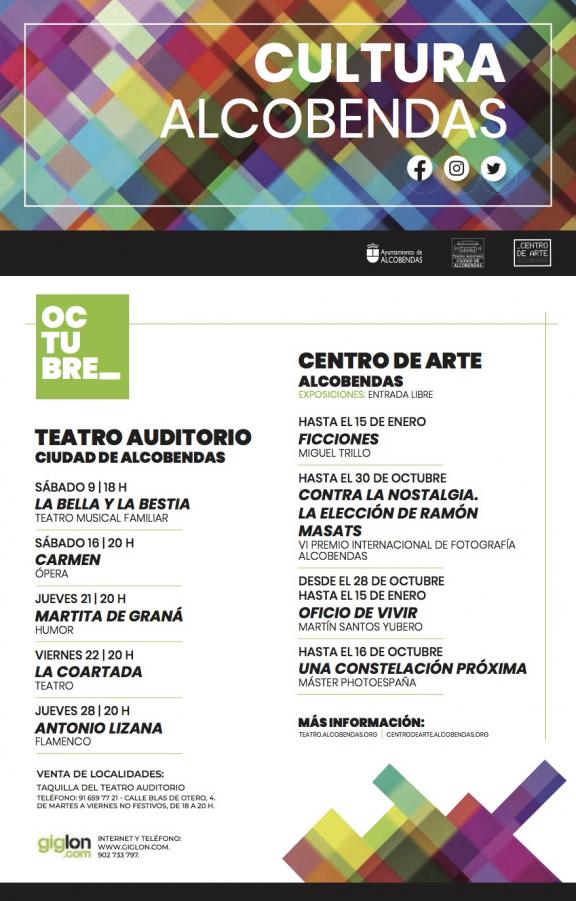 Cultura en Alcobendas octubre-2021