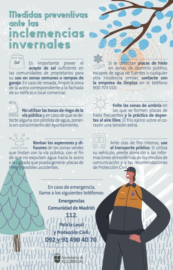 Medidas preventivas ante las inclemencias invernales