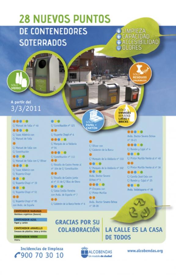 28 nuevos puntos de contenedores soterrados