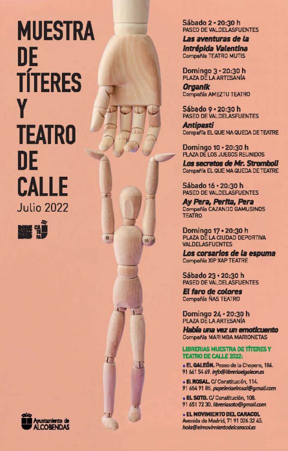 Muestra de títeres y teatro de calle. Julio 2022.