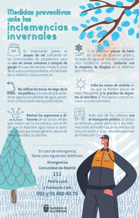 Medidas preventivas ante las inclemencias invernales