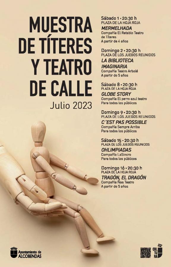 Muestra de títeres y teatro de calle. Julio 2023