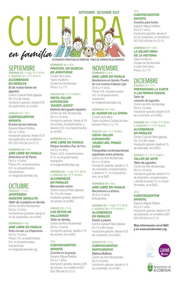 Cultura en familia. Otoño 2023