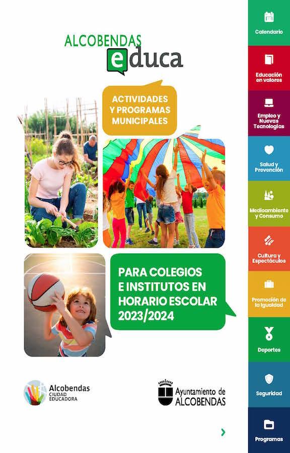 Guía de actividades y programas municipales para colegios e institutos en horario escolar 2023/2024