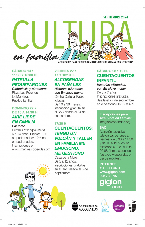 Cultura en familia SEPTIEMBRE