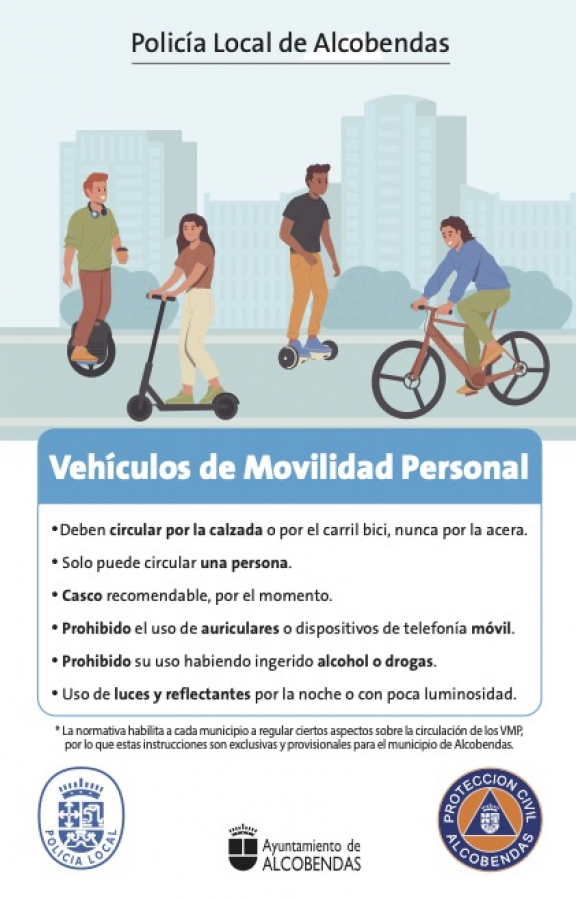 Vehículos de Movilidad Personal. Policía Local de Alcobendas.