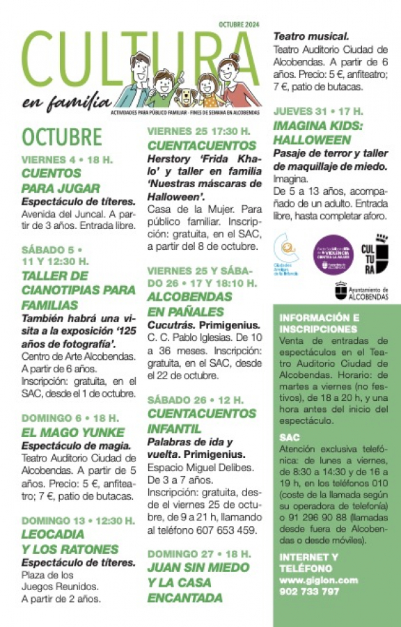 Cultura en familia. Octubre 2024