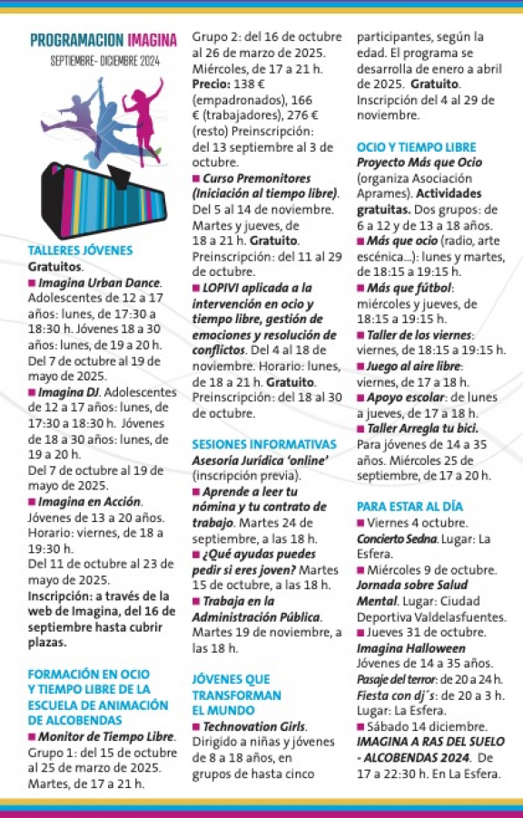 Programación Imagina. Septiembre- diciembre 2024
