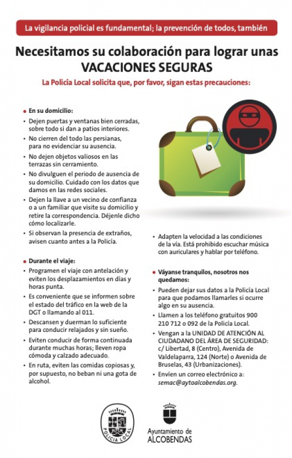 Vacaciones seguras.
