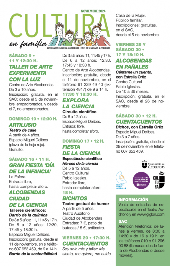 Cultura en familia Noviembre
