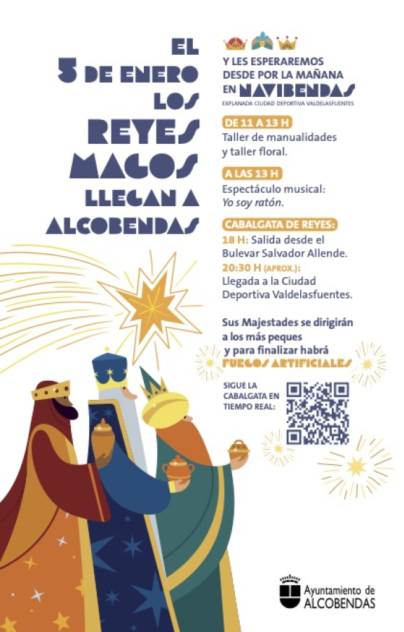 El 5 de enero los Reyes Magos llegan a Alcobendas. Ilustración Reyes Magos