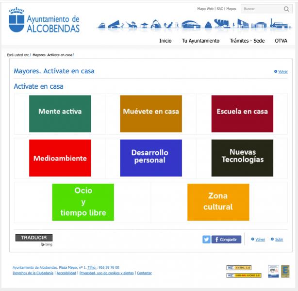 Los mayores de Alcobendas también pueden mantenerse activos desde casa Los mayores de Alcobendas también pueden mantenerse activos desde casa