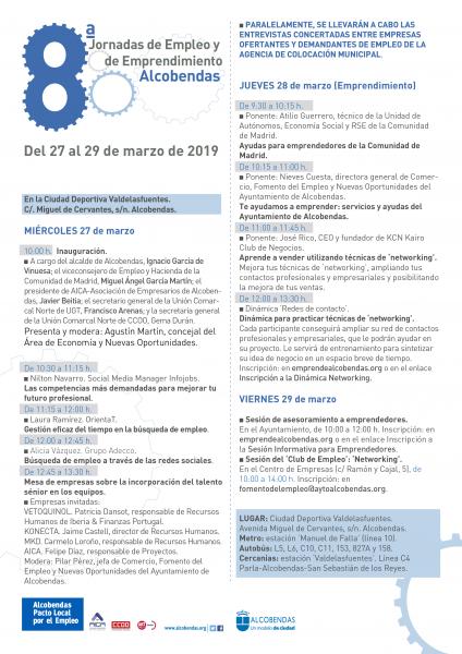 8ª Jornadas de Empleo y Emprendimiento de Alcobendas 8ª Jornadas de Empleo y Emprendimiento de Alcobendas