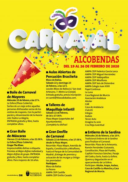 La magia del carnaval llega a Alcobendas del 19 al 26 de febrero La magia del carnaval llega a Alcobendas del 19 al 26 de febrero