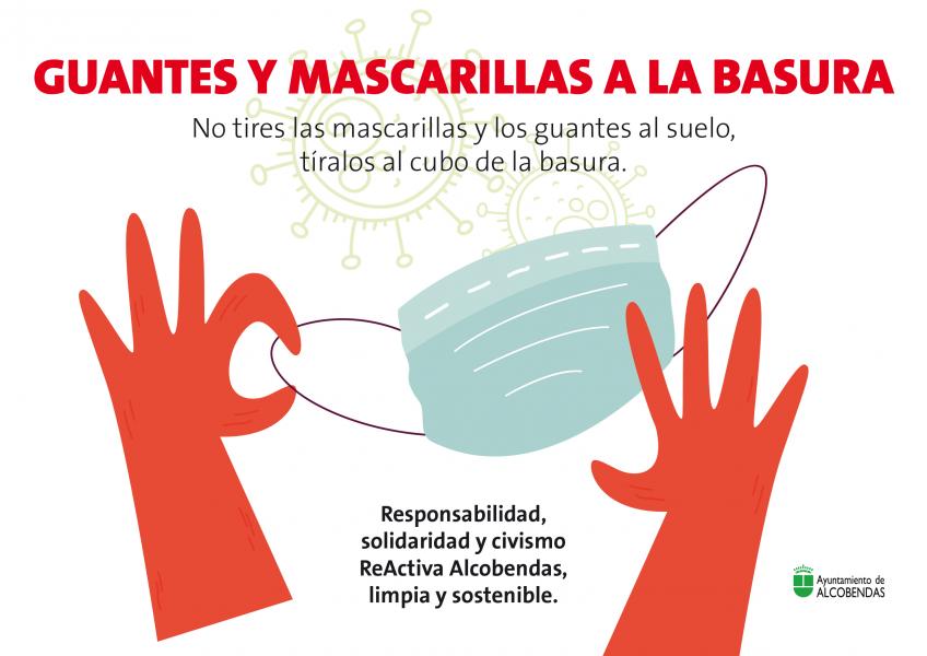 Un bando municipal recuerda que está prohibido arrojar mascarillas y guantes a la vía pública Un bando municipal recuerda que está prohibido arrojar mascarillas y guantes a la vía pública