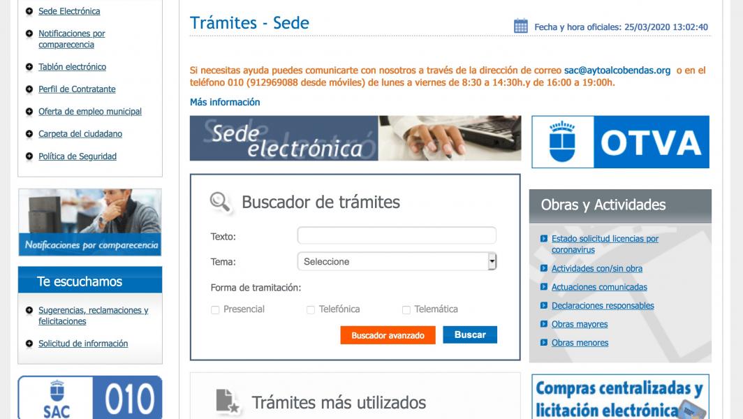 La web municipal de Alcobendas, 24 horas al servicio de todos los vecinos La web municipal de Alcobendas, 24 horas al servicio de todos los vecinos