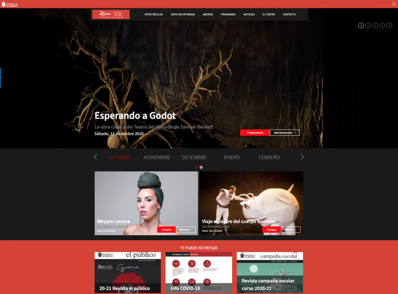 Nueva web del Teatro Auditorio Ciudad de Alcobendas: más dinámica y clara, con más información y nuevos contenidos Nueva web del Teatro Auditorio Ciudad de Alcobendas: más dinámica y clara, con más información y nuevos contenidos