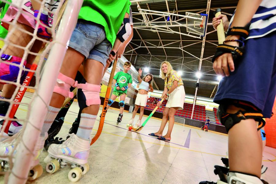 La alcaldesa en los Campus deportivos.jpg La alcaldesa en los Campus deportivos