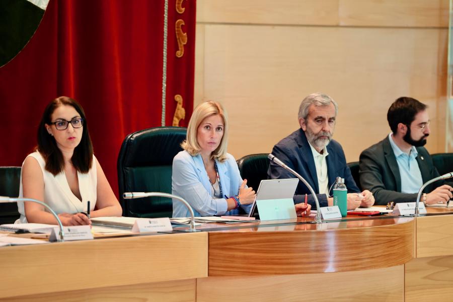 pleno.1.jpg Una imagen de la mesa presidencial de la Corporación