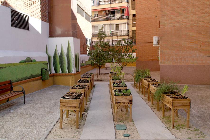 Patio de la residencia. 