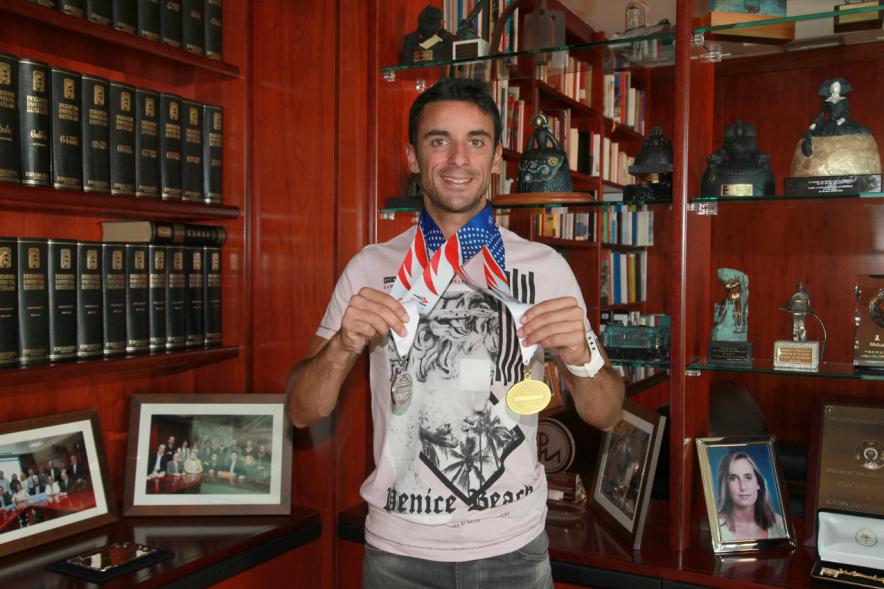 Recepción al policía local Alejandro Jiménez - Primer plano de Alejandro Jiménez.