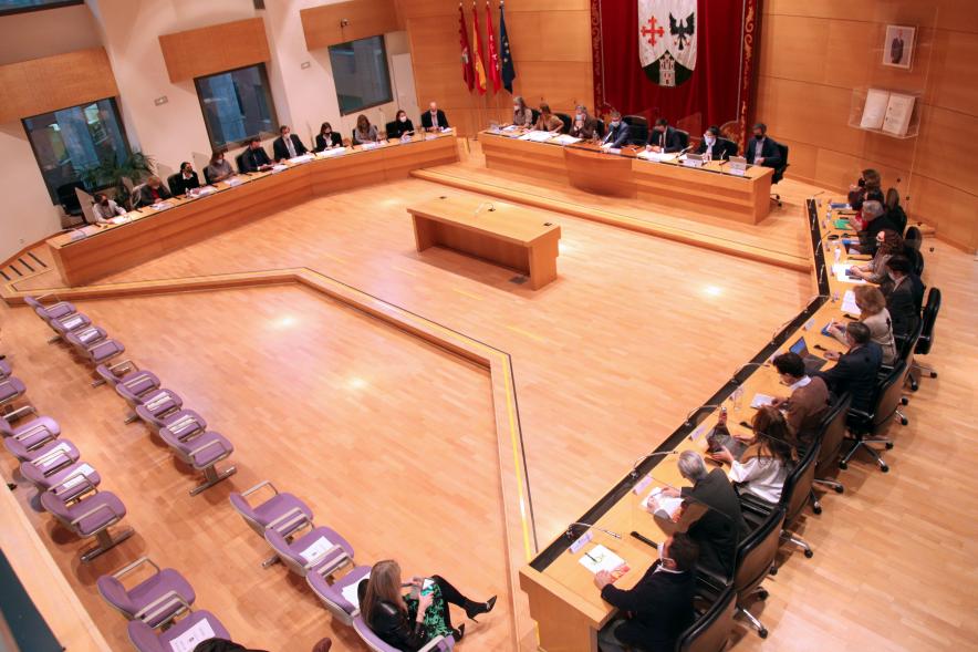 Vista cenital del salón de plenos