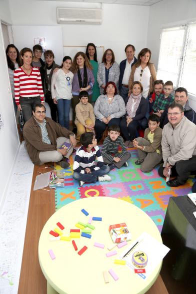 Visita Talleres e Inauguración Asociación AAMNDAH -Grupo de tallerista en la inauguración.